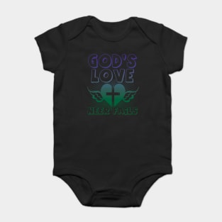 God's love never fails Baby Bodysuit